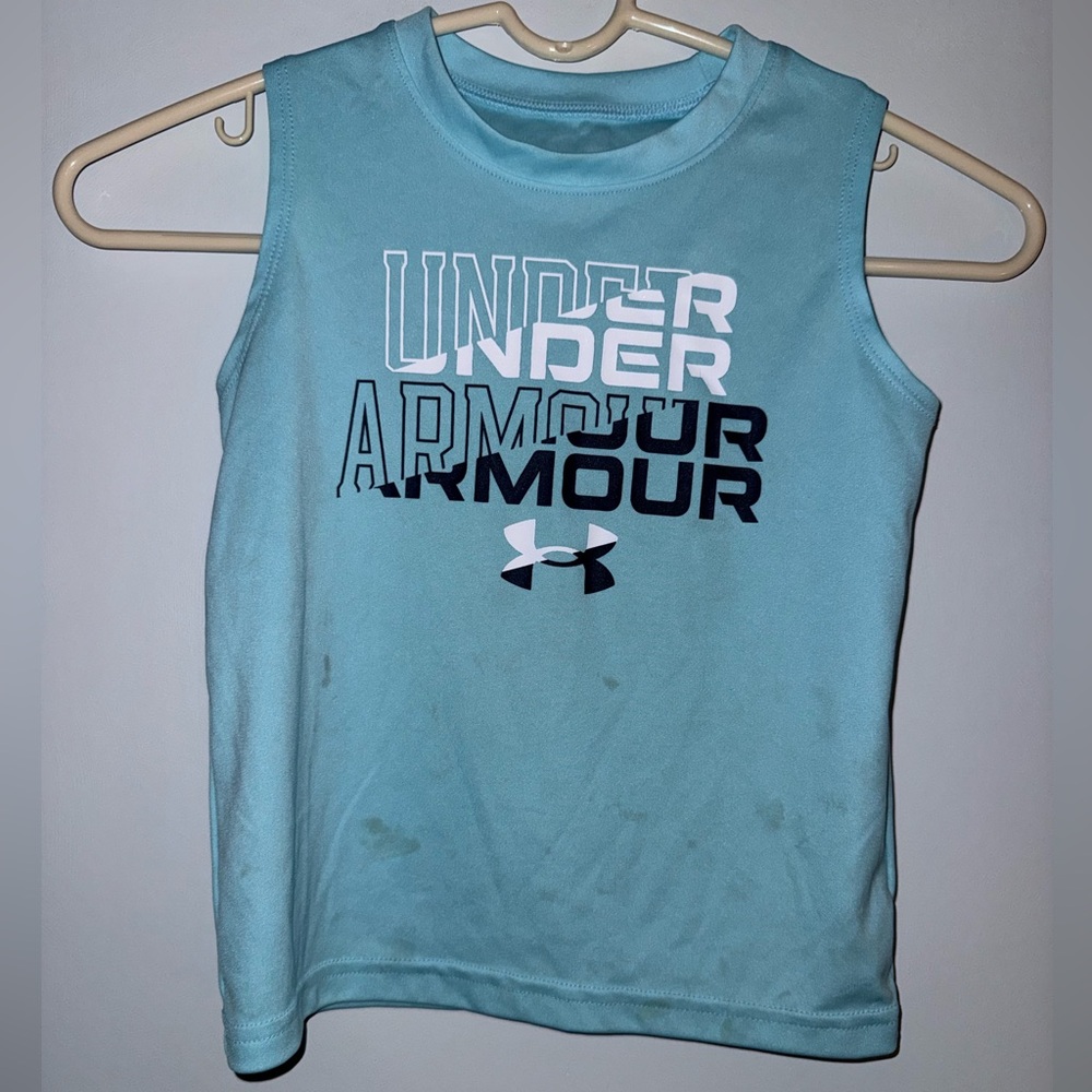 Under Armour Kids Light Blue Logo Tank Top